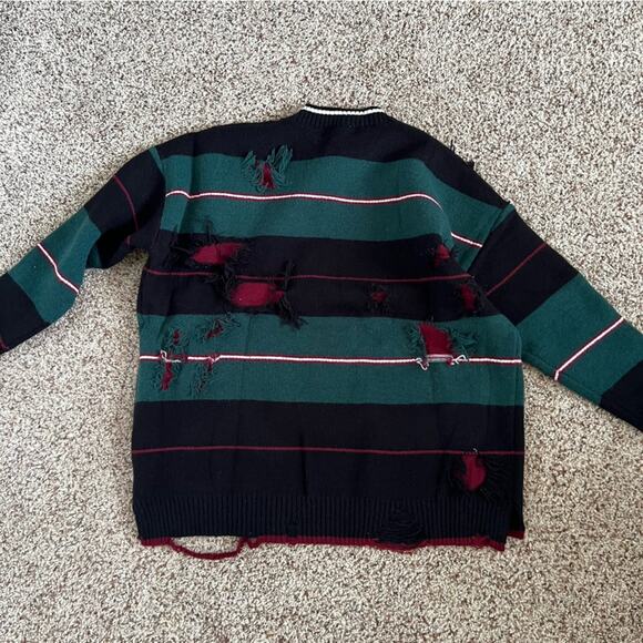 NWT AELFRIC EDEN GREEN BLACK MENS SWEATER SIZE M - Picture 9 of 11